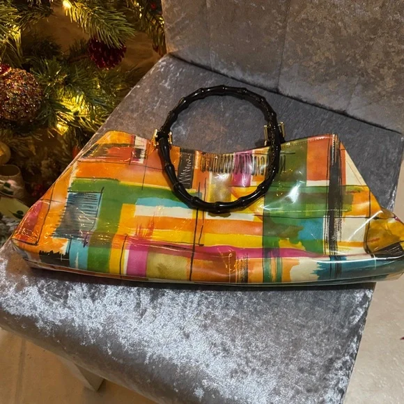 Vintage Multicolor Geometric Women's Clutch